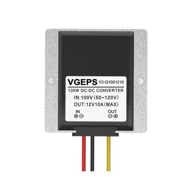 DC-DC Fully Isolated 24V36V48V60V72V80V100V to 12V DC Step-Down Power Converter (Color : 50-120V to 12V 10A)