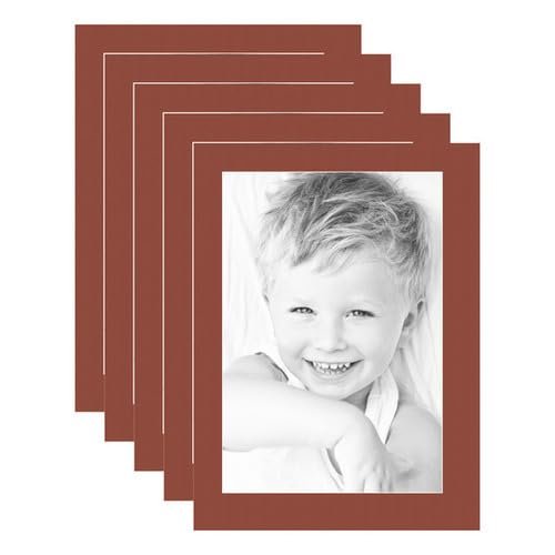 13x19 Terra-Cotta/Cognac Custom Mat for Picture Frame with 9x15 Opening Size (Mat Only, Frame NOT Included) - 5 Pack