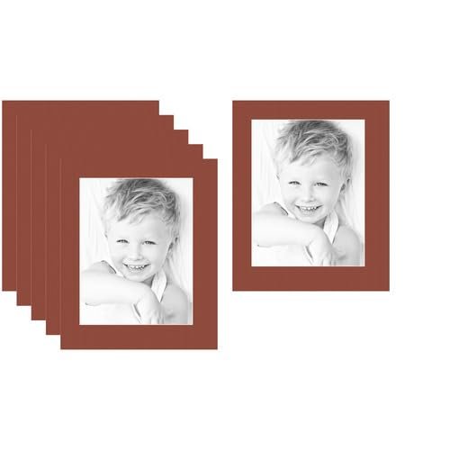 10x13 Terra-Cotta/Cognac Custom Mat for Picture Frame with 6x9 Opening Size (Mat Only, Frame NOT Included) - 6 Pack