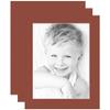 12x16 Terra-Cotta/Cognac Custom Mat for Picture Frame with 8x12 Opening Size (Mat Only, Frame NOT Included) - 3 Pack view 1