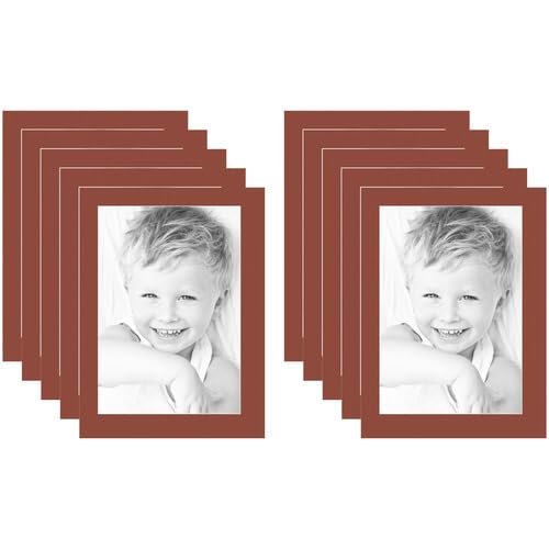 13x19 Terra-Cotta/Cognac Custom Mat for Picture Frame with 9x15 Opening Size (Mat Only, Frame NOT Included) - 10 Pack