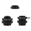 JOEBO Microscope Kit CTV 1/2 1/3 1X Adapter 0.3X 0.5X C Mount Lens C CS Simul Focal Ring Trinocular Stereo Microscope Microscope Lens Adapters (Color : SZMCTV 1-2 and 1-3) view 1