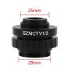 JOEBO Microscope Kit CTV 1/2 1/3 1X Adapter 0.3X 0.5X C Mount Lens C CS Simul Focal Ring Trinocular Stereo Microscope Microscope Lens Adapters (Color : SZMCTV 1-2 and 1-3) view 2