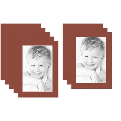 11x17 Terra-Cotta/Cognac Custom Mat for Picture Frame with 7x13 Opening Size (Mat Only, Frame NOT Included) - 8 Pack