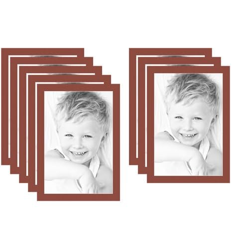 16x24 Terra-Cotta/Cognac Custom Mat for Picture Frame with 12x20 Opening Size (Mat Only, Frame NOT Included) - 8 Pack