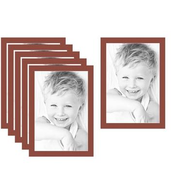 16x24 Terra-Cotta/Cognac Custom Mat for Picture Frame with 12x20 Opening Size (Mat Only, Frame NOT Included) - 6 Pack
