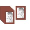 8x12 Terra-Cotta/Cognac Custom Mat for Picture Frame with 4x8 Opening Size (Mat Only, Frame NOT Included) - 6 Pack view 1