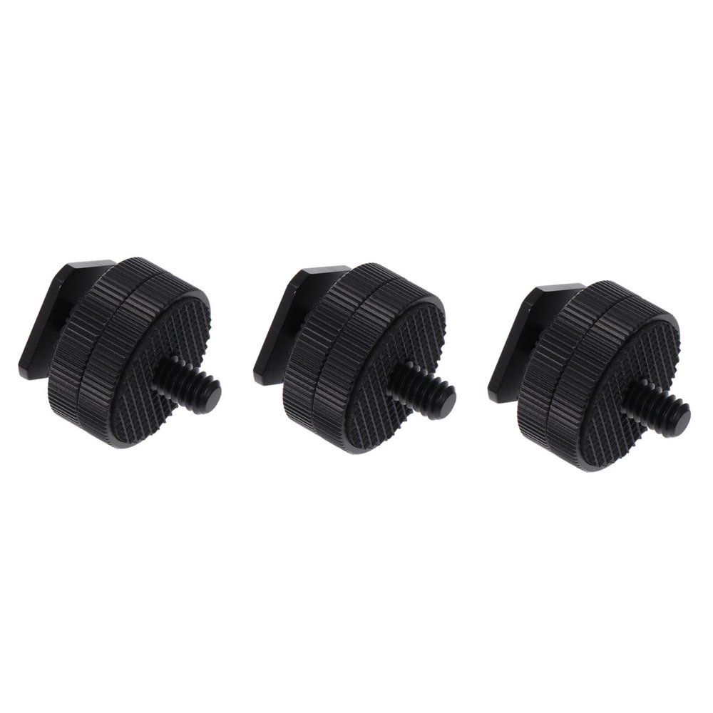 3pcs Flash Adapter Set Dual Layer Tripod Adapter for Led Lights Monitors Cameras Compatible DSLR Microphones and Accessories