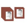 8x10 Terra-Cotta/Cognac Custom Mat for Picture Frame with 4x6 Opening Size (Mat Only, Frame NOT Included) - 7 Pack view 1
