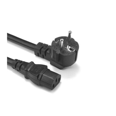 ZCERA European Standard Tail Plug Power Cord European Standard Elbow 2 Round Plug AC Power Cord European Computer case Power Cord