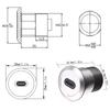 USB USBC Type C Typec Female to Female F-F Panel Mount Extention Round Metal Adapter view 3
