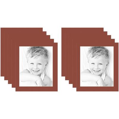 15x18 Terra-Cotta/Cognac Custom Mat for Picture Frame with 11x14 Opening Size (Mat Only, Frame NOT Included) - 10 Pack