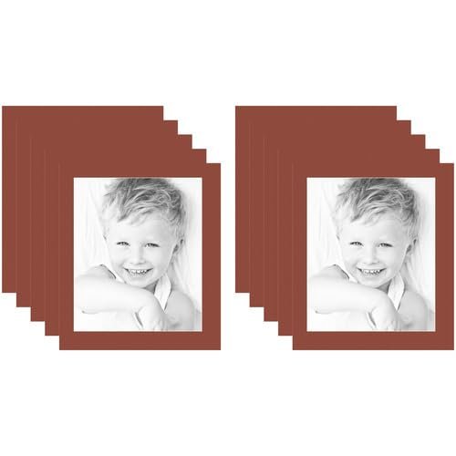 15x18 Terra-Cotta/Cognac Custom Mat for Picture Frame with 11x14 Opening Size (Mat Only, Frame NOT Included) - 10 Pack