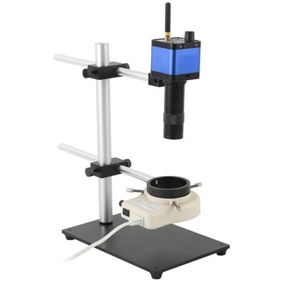 Microscope Accessories Kit 720p 14MP HDMI USB Microscope Camera Rotatable Boom Table Stand 18CM Working Distance For Phone PCB Check Repair Welding Microscope Slides ( Color : 38MP HDMI USB W-I-FI )