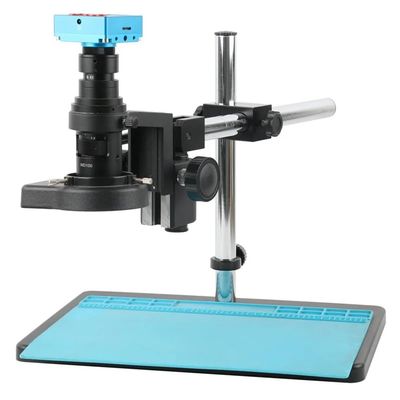 ZTBH Microscope Accessories Kit HDMI 2K 4K 48MP 180X 300X 500X Zoom Monocular Multi Axis Video Microscope Camera Set for Phone IC BGA CPU Chip Soldering Microscope Slides (Color : B, Size : 500X)