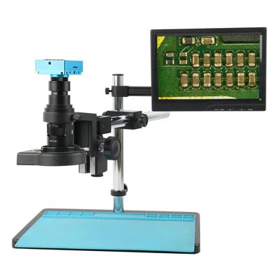 ZTBH Microscope Accessories Kit HDMI 2K 4K 48MP 180X 300X 500X Zoom Monocular Multi Axis Video Microscope Camera Set for Phone IC BGA CPU Chip Soldering Microscope Slides (Color : D, Size : 200X)