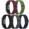Bcuckood 5 Pack Elastic Nylon Watch Bands Compatible for Fitbit Charge 6/Fitbit Charge 5, Adjustable Breathable Replacement Stretchy Nylon Loop Wristband Sport Strap for Women Men view 2