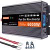 3000 4000 5000 6000 Watt Power Inverter, Car/Home 12V 24V 48V 60V DC to 110V 220V AC Converter with LED Display, AC Outlets, Smart Fans, Suitable for Home, RV,6000W-12Vto110V view 1