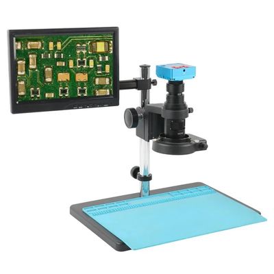 ZTBH Microscope Accessories Kit HDMI 2K 4K 48MP 180X 300X 500X Zoom Monocular Multi Axis Video Microscope Camera Set for Phone IC BGA CPU Chip Soldering Microscope Slides (Color : C, Size : 500X)