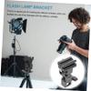 Veemoon Portable Umbrella Clamp Flash Bracket Adapter for Photography Light Stand Adjustable Connection for Reflector Umbrella Angle for Outdoor Shooting view 2