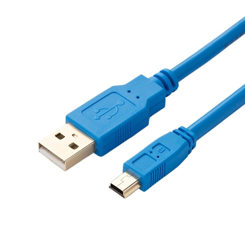 GHNUPQ USB-Q Suitable Q Series Programming Cable USB-Q06UDEH Q03UDE USB to Mini Port Download Cable (Color : Gold Plated (Blue), Size : 3m)