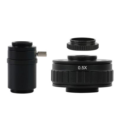 JOEBO Microscope Kit CTV 1/2 1/3 1X Adapter 0.3X 0.5X C Mount Lens C CS Simul Focal Ring Trinocular Stereo Microscope Microscope Lens Adapters (Color : 0.5X and 1.0X)