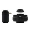 JOEBO Microscope Kit CTV 1/2 1/3 1X Adapter 0.3X 0.5X C Mount Lens C CS Simul Focal Ring Trinocular Stereo Microscope Microscope Lens Adapters (Color : 0.5X and 1.0X) view 1