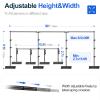 EMART 8.5x30ft(HxW) Photography Backdrop Stand for Parties, Adjustable Photo Pipe and Drape Background Back Drop Holder Frame Kit with Heavy Duty Metal Steel Base for Birthday Wedding - Black view 2