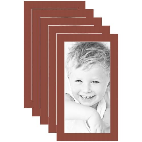 10x20 Terra-Cotta/Cognac Custom Mat for Picture Frame with 6x16 Opening Size (Mat Only, Frame NOT Included) - 5 Pack