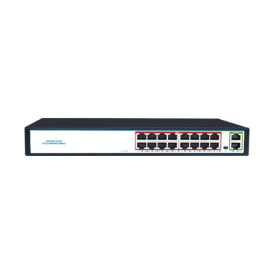POE Switch Vlan 48V POE 16-Port 1000Mbps+2 uplink Rj45 Ethernet Switch Gigabit