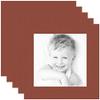 9x9 Terra-Cotta/Cognac Custom Mat for Picture Frame with 5x5 Opening Size (Mat Only, Frame NOT Included) - 5 Pack view 1