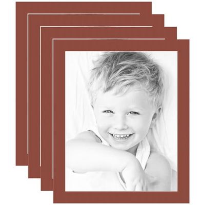 16x20 Terra-Cotta/Cognac Custom Mat for Picture Frame with 12x16 Opening Size (Mat Only, Frame NOT Included) - 4 Pack