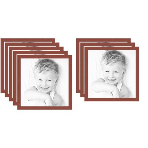 24x24 Terra-Cotta/Cognac Custom Mat for Picture Frame with 20x20 Opening Size (Mat Only, Frame NOT Included) - 8 Pack