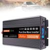 3000 4000 5000 6000 Watt Pure Sine Wave Power Inverter 12V 24V 48V 60V DC to 110V 220V Converter for Family RV Off Grid Solar System Car with Power Outlets and LCD Display,5000W-12Vto110V view 1
