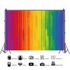 10x6.5ft Rainbow Backdrop Paint Art Colorful Wall Photography Background Kids Birthday Girls Baby Shower Party Cake Table Banner Decoration Supplies Photo Booth Props view 2