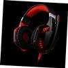 jojofuny Gaming Headset with Noise Cancelling Microphone Over-Ear Earmuffs Box Soft Cushions for Gaming Sessions Black Red with Cord view 3