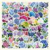 100 Packs Hydrangea Stickers Water Bottles Laptop Phone Computer Guitar Skateboard Hydroflasks Flower Vinyl Sticker Waterproof Aesthetic Trendy Decals for Kids Teens Girls Adults view 1