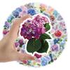 100 Packs Hydrangea Stickers Water Bottles Laptop Phone Computer Guitar Skateboard Hydroflasks Flower Vinyl Sticker Waterproof Aesthetic Trendy Decals for Kids Teens Girls Adults view 3