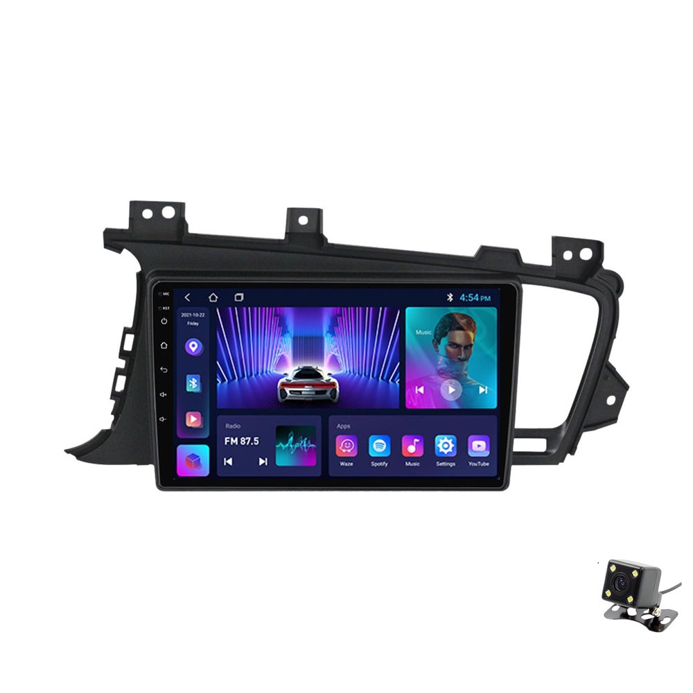 ADMLZQQ Double Din Car Stereo Multimedia with Bluetooth and 9" Touchscreen Android 12 for KIA Optima 2011-2014,with GPS/Car-Play Android/SWC/Backup Camera/Mirror Link/4G WiFi,M90s