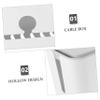 Veemoon Extension Cord Hider White Cable Management Box Large Power Strip Box Wire Organizer Cable Management Holder view 3