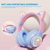 Cat Ear Bluetooth Headphones Wireless Foldable On Ear Earphone, RGB Light Up ,HiFi Stereo and Noise Cancelling Over-Ear Headphones for Kid&Girl As a Gift For PC/Laptop/Tablet/Phone/Pad (green) view 4