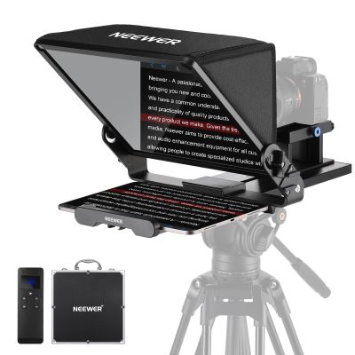 Neewer Teleprompter X14 III with RT113 Remote/App Control, 45 Tilt 14" Beamsplitter All Metal Frame Upgraded Camera Mount QR Plate Compatible with Manfrotto 501PL for iPhone iPad DSLR, Assembly Free