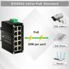 Industrial Gigabit 10-Port 802.3at PoE Switch, 20Gbps Ethernet Switch Supporting DIN-Rail, 48~57VDC Input view 3