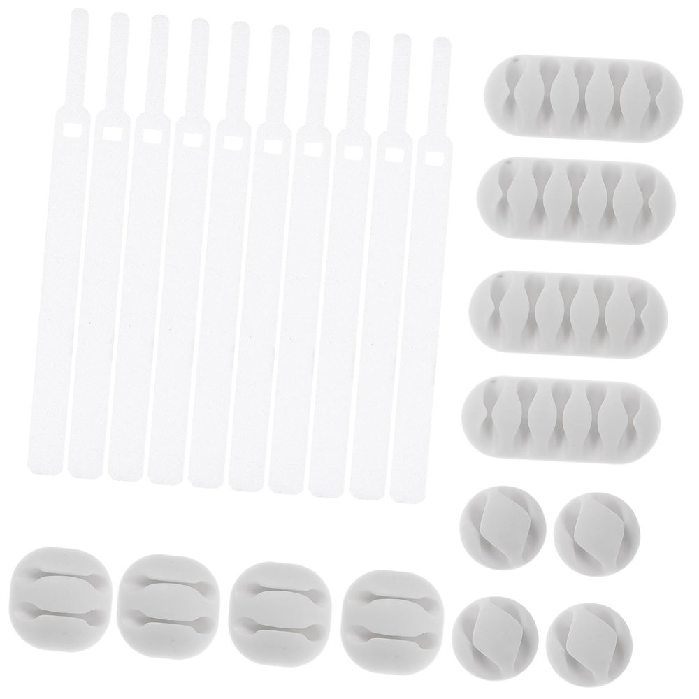 Homoyoyo 26pcs Desktop Wire Clips Organizers Cable Holders Self-Adhesive Clips Cord Management