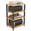 Cinema Audio Equipment Stands Multi-Functional Professional Amplifier Stands Home Audio Stands Multi-Layer Design Sturdy Structure Doesn't Hurt The Equipment Good Heat Dissipation (Color : Wood Colou view 1