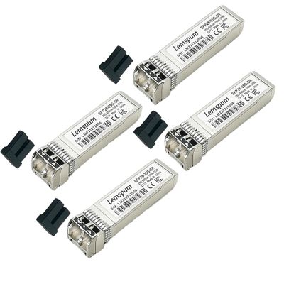 25GBase-SR Multimode SFP+ Transceiver 25G SFP28 850nm 100m DOM Duplex LC MMF Optical Transceiver Module Compatilbe with Intel E25GSFP28SR (4-Pack, 25GBase-SR|100m)