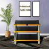 Cinema Audio Equipment Stand Professional Amplifier Stand Modern Light Luxury Audio Stand Multi-Layer Design Multi-Scene use Do not Hurt The Equipment Strong Load Bearing (Color : Wood Colour, Size view 2