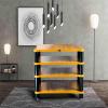 Cinema Audio Equipment Stand Professional Amplifier Stand Modern Light Luxury Audio Stand Multi-Layer Design Multi-Scene use Do not Hurt The Equipment Strong Load Bearing (Color : Wood Colour, Size view 3