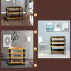 Cinema Audio Equipment Stand Professional Amplifier Stand Modern Light Luxury Audio Stand Multi-Layer Design Multi-Scene use Do not Hurt The Equipment Strong Load Bearing (Color : Wood Colour, Size view 4
