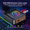 MOREGAX M10 RGB Upgraded Bluetooth 5.4 Audio Receiver Transmitter for TV Home Stereo/Speakers Bluetooth Audio Adapter with Display, USB, RCA, 3.5 mm AUX, FM Radio Input/Output view 3